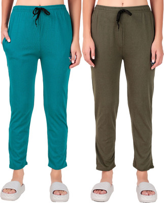 FASHIONHOUSETS Solid Women Brown, Green Track Pants