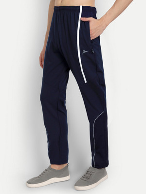 Zeffit Solid Men Dark Blue Track Pants