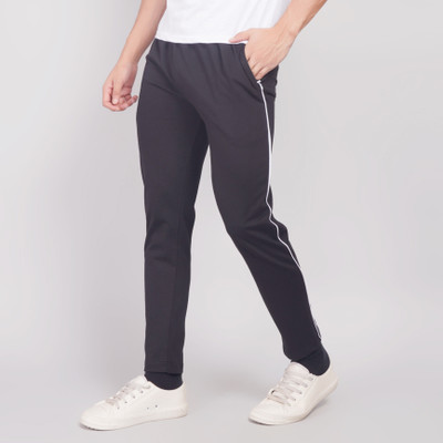 WILD CAMO Solid Men Black Track Pants