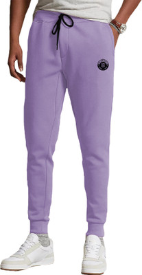 JUGULAR Solid Men Purple Track Pants