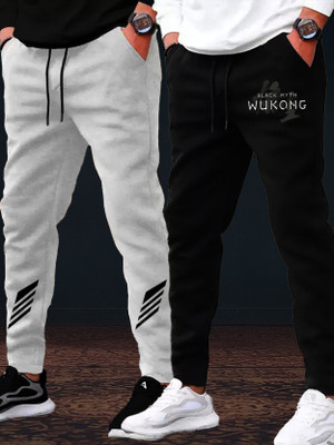 PKB garments Solid Men Black, Grey Track Pants