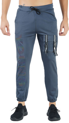 Mindsart Trending Printed Men Light Blue Track Pants