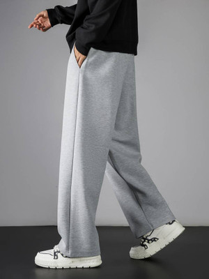 Dockstreet Striped Men Grey Track Pants