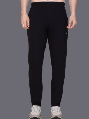 Zeffit Solid Men Black Track Pants