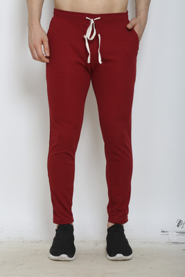 BE SWADESHI Solid Men Maroon Track Pants