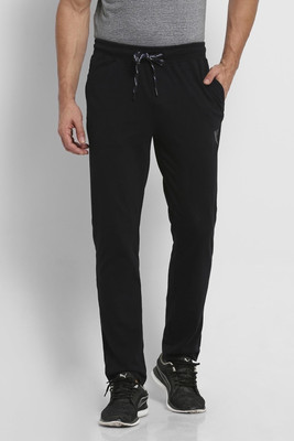 VAN HEUSEN Solid Men Black Track Pants