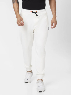 Spykar Solid Men White Track Pants