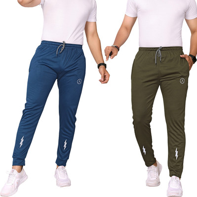 ANAND Solid Men Blue, Dark Green Track Pants