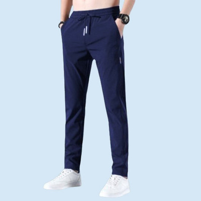 FICKA Solid Men Blue Track Pants