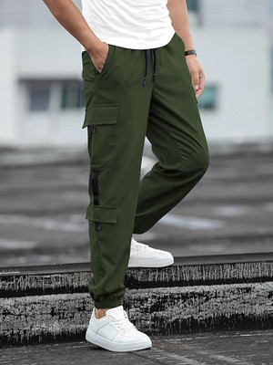 Bhumi Traders Solid Men Olive Track Pants