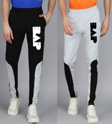 YFB Printed Men Black, Grey Track Pants