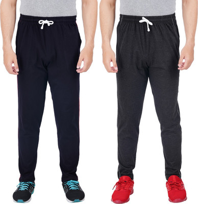 FEEL TRACK Solid Men Blue, Grey Track Pants