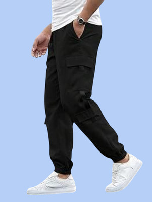 Kesaria Textile Company Solid Men Black Track Pants