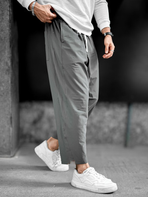 MANIAC Solid Men Grey Track Pants