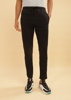 Force NXT Super Combed Cotton Solid Men Black Track Pants