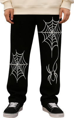 JUGULAR Printed Men Black Track Pants