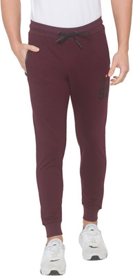 Spykar Solid Men Maroon Track Pants