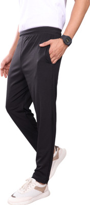 Westiva Solid Men Black Track Pants