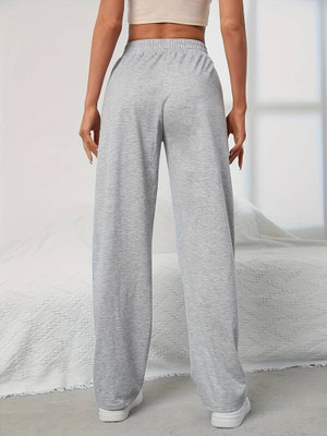 Dockstreet Solid Women Grey Track Pants