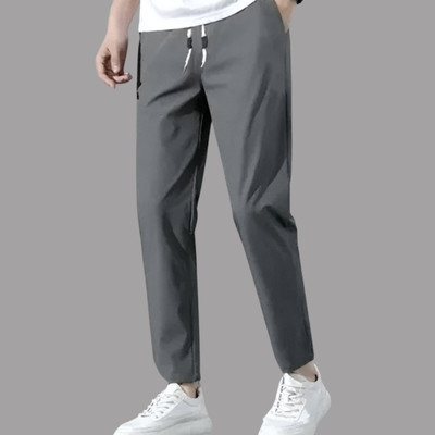 SHOTEK Solid Men Grey Track Pants