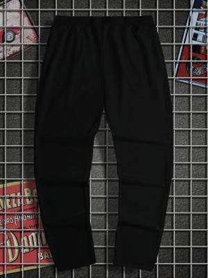 Dockstreet Solid Men Black Track Pants