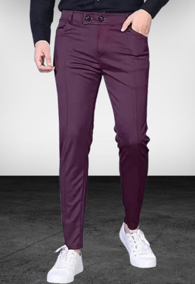 Nitya TrackP Solid Men Maroon Track Pants