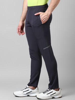 RANBOLT Solid Men Black Track Pants