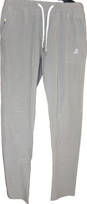 lower men Self Design Men Grey Track Pants