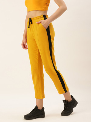 ARISE Self Design Women Yellow Track Pants