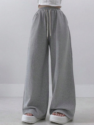 Dockstreet Loose Fit Women Grey Trousers