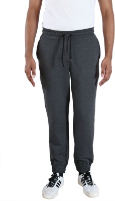 CARBON BASICS Solid Men Grey Track Pants