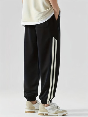 Style Sizzle Solid Men Black Track Pants