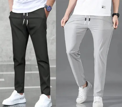 AFREEN FASHION Solid Men Black Track Pants