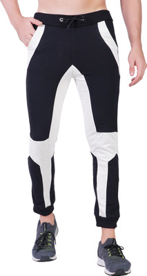 Raysx Colorblock Men Black, White Track Pants