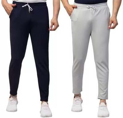 Venvor Solid Men Grey, Black Track Pants