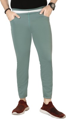 Amora fashion Solid Men Light Green Track Pants