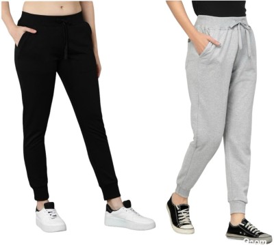 Mystylefashion Solid Women Black, Grey Track Pants