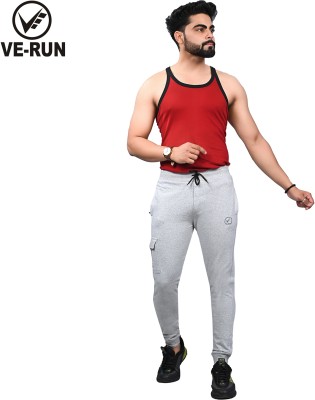 Ve Fashion Trend Solid Men Grey Track Pants