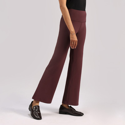 BlissClub Ultimate Flare Pants, Lite - Regular Regular Fit Women Purple Trousers
