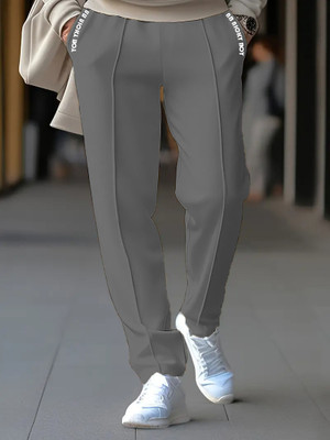 NB NICKY BOY Solid Men Grey Track Pants