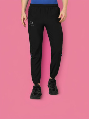 FASTMAYAR Solid Men Black Track Pants