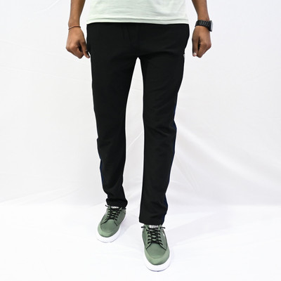 RV ROYAL Solid Men Black Track Pants
