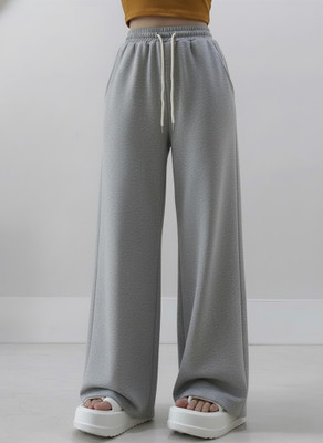 Dockstreet Solid Women Grey Track Pants