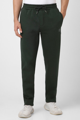 VAN HEUSEN Solid Men Green Track Pants