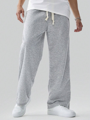 Dockstreet Solid Men Grey Track Pants