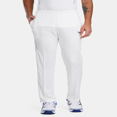 TYKA Solid Men White Track Pants
