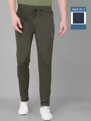 Force NXT Solid Men Dark Green, Blue Track Pants