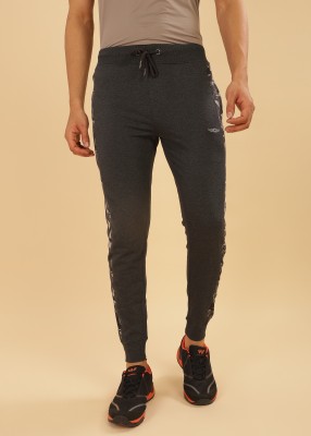 Force NXT Printed Men Black Track Pants