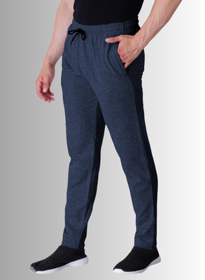 Kartblack Self Design Men Dark Blue Track Pants