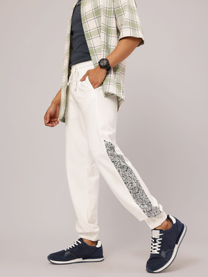 Kook N Keech Solid Men White Track Pants